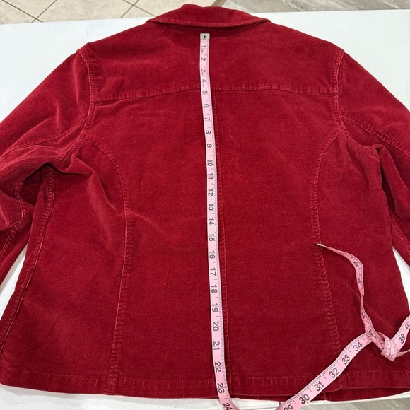 Christopher & Banks Corduroy Jacket Pockets Stretch Rust Women’s Size Large - Picture 11 of 14
